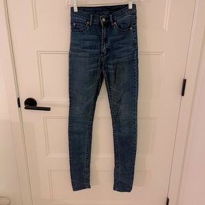 Cheap Monday skinny jeans in dark blue